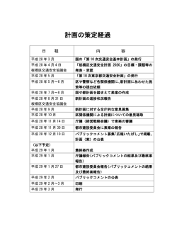 計画の策定経過