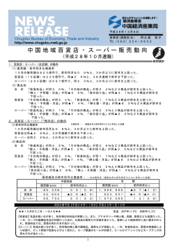 中国地域百貨店・スーパー販売動向 - 中国経済産業局