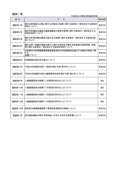 議案一覧 - 横芝光町