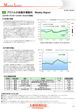 ブラジルの金融市場動向 Weekly Report