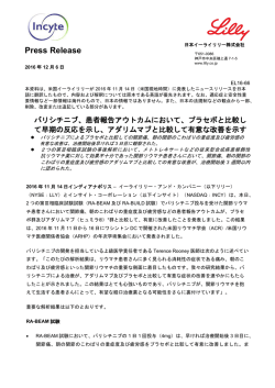 プラセボと比較して早期の反応を示し