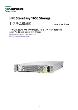 HPE StoreEasy 1650 Storageシステム構成図