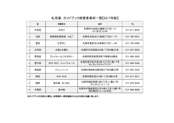 札児連 ガイドブック保管事業所一覧【2017年版】
