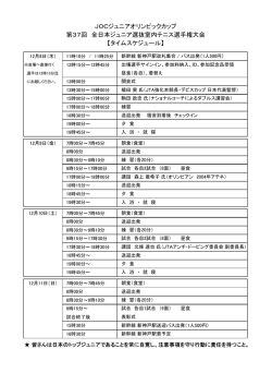 JOCジュニアオリンピックカップ 第37回 全日本ジュニア選抜室内
