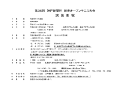 第36回 神戸新聞杯 新春オープンテニス大会 （実 施