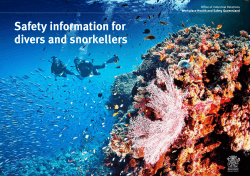 Safety information for divers and snorkellers