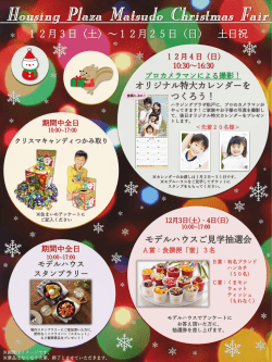 Housing Plaza Matsudo Christmas Fair