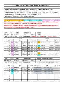 三島地区 公式戦 ちびりん 小学生 MUFG タイムスケジュール