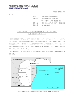 メキシコ合衆国 メキシコ湾北部海域（ペルディド