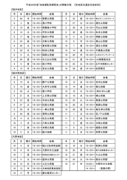 地域運転者講習会開催日程