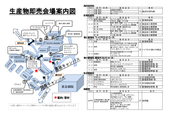 生産物即売会場案内図