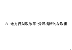 3．地方行財政改革・分野横断的な取組