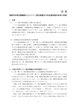別 紙 業務用冷凍空調機器からのフロン類充塡量及び回収量等
