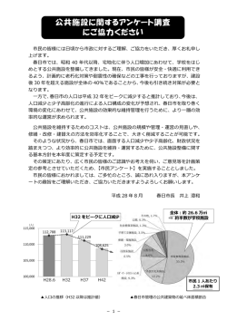 公共施設に関するアンケート調査 にご協力ください