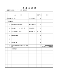 構 成 内 訳 書