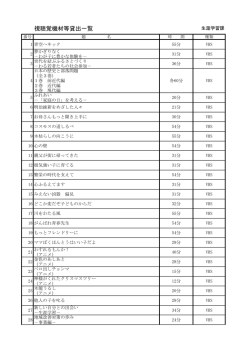 視聴覚機材等貸出一覧