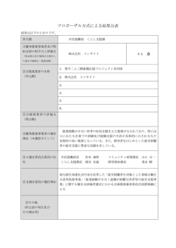 プロポーザル方式による結果公表