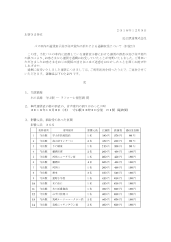 2016年12月9日 お客さま各位 近江鉄道株式会社 バス車内の運賃表示