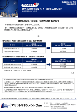 世界高配当株セレクト（目標払出し型）