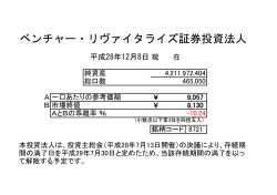 ベンチャー・リヴァイタライズ証券投資法人