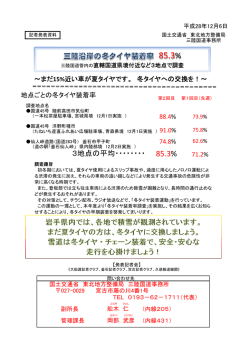 冬タイヤへの交換を！ - 国土交通省 東北地方整備局