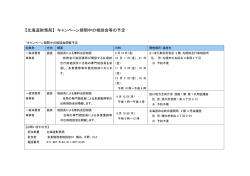 【北海道財務局】 キャンペーン期間中の相談会等の予定