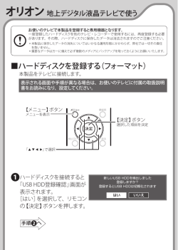 オリオン製 液晶テレビ かんたん接続マニュアル