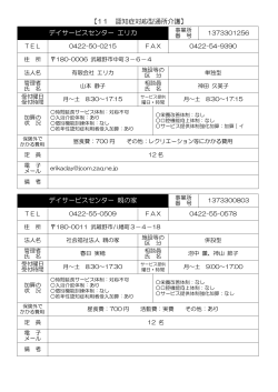 【11 認知症対応型通所介護】 デイサービスセンター エリカ