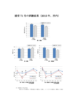 媛育 71 号の試験結果（2015 年、所内）