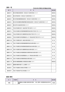 議案一覧 請願・陳情