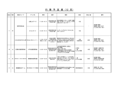 行 事 予 定 表 （12 月）