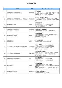 学習内容一覧