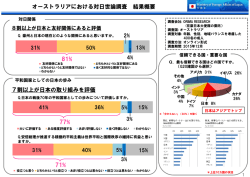 豪州及びニュージーランドにおける対日世論調査結果概要（和文（PDF））