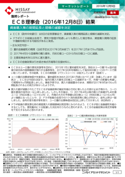 ECB理事会（2016年12月8日）結果