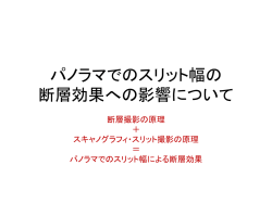 パノラマでのスリット幅の 断層効果への影響について