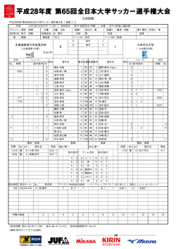 公式記録 - JUFA 全日本大学サッカー連盟