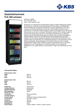 Glast&uuml;rk&uuml;hlschrank FLK 365 schwarz