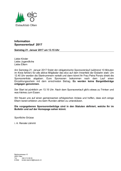 Information Sponsorenlauf 2017