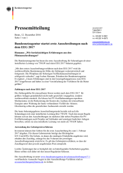 Pressemitteilung - Bundesnetzagentur