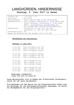 Hindernisse, Langh&uuml;rden im Rahmen des Zevener