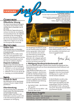 Info, Dezember 2016