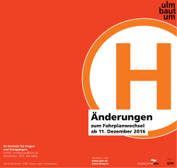Info der Stadt Ulm zu den &Auml;nderungen ab 11.12.2016