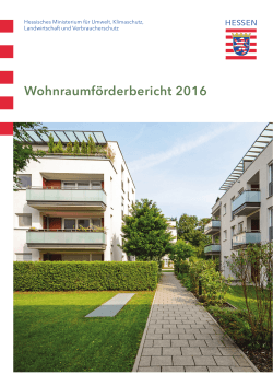 Wohnraumförderbericht 2016