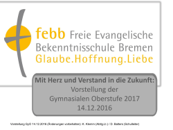als pdf - Freie Evangelische Bekenntnisschule Bremen