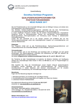 Dorothea Schl&ouml;zer-Programm QUALIFIZIERUNGSPROGRAMM