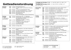 Gottesdienstordnung - St. Jacobus, Hilden