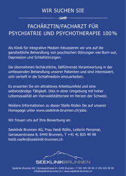 wir suchen sie fachärztin/facharzt für psychiatrie und psychotherapie