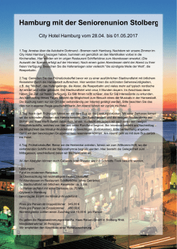 Hamburg mit der Seniorenunion Stolberg - Senioren
