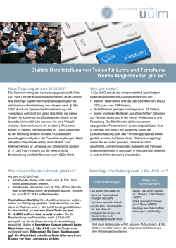 Digitale Bereitstellung von Texten f&uuml;r Lehre und