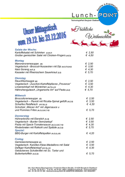 Speiseplan Lunch-Point KW 52 - TechnologiePark Bergisch Gladbach